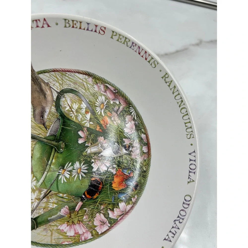 Marjolein Bastin Wildflower Meadow Salad Dessert Plates Set of 2 Bird Nature 8